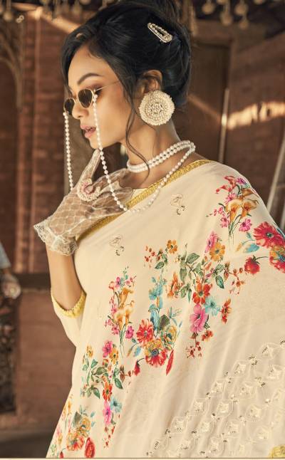 Shalini By AT Fancy Partywear Digital printed Saree Collection